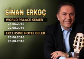 Türk müziğinin ünlü sanatçısı Sinan Erkoç, bu yaz özel davetlimiz olacak!